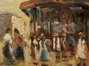 Street Scene With Figures by George Hendrik Breitner