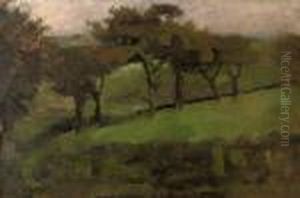 Weilanden Met Wilgen: Willows In A Meadow by George Hendrik Breitner