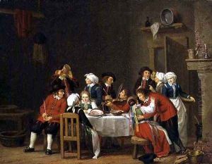 Convivial Scene in a Peasants Cottage by Pehr Hillestrom