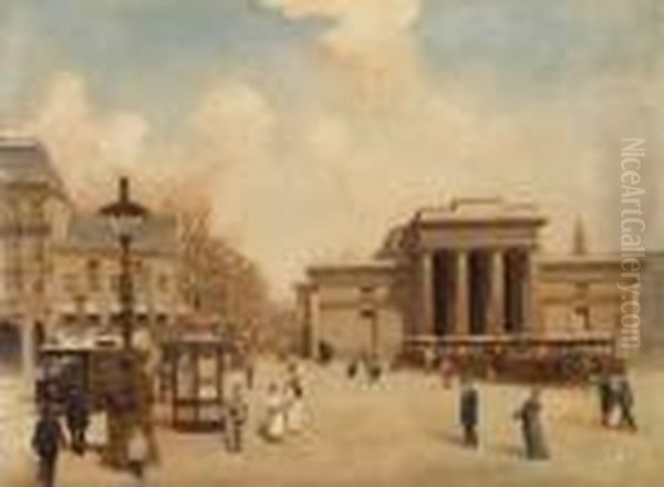 Ansicht Des Platzes De Dam In Amsterdam by George Hendrik Breitner