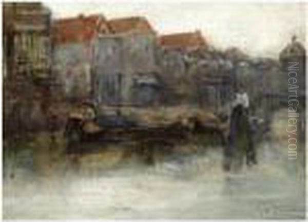 A View Of The Wijnhaven With The Groothoofdspoort In The Distance, Dordrecht - view 1