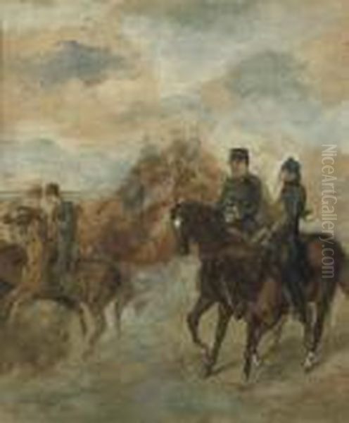 Cavalerie Op Manoeuvre: Cavalry In The Dunes - view 1