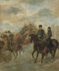 Cavalerie Op Manoeuvre: Cavalry In The Dunes by George Hendrik Breitner