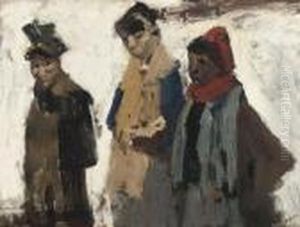 Drie Vrouwen In De Sneeuw: In The Snow, Amsterdam by George Hendrik Breitner