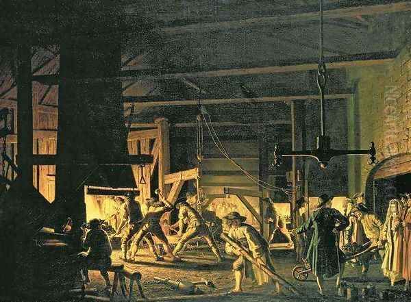 In the Anchor Forge at Soderfors The Smiths Hard at Work - view 1