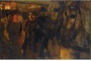'figuren Op De Dam Bij Avond' (figures On Dam Square At Night, Amsterdam)