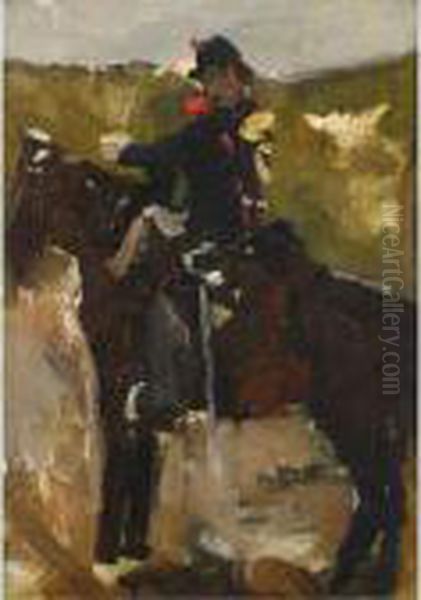 A Cavalrist On Horseback - view 1