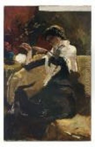 Dame Met Kat by George Hendrik Breitner