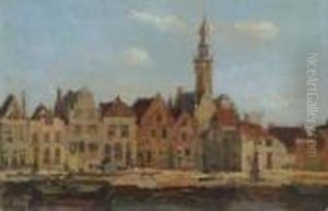 Blick Auf Den Hafen Von
 Veere