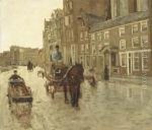 Rokin With The Nieuwezijdskapel, Amsterdam by George Hendrik Breitner