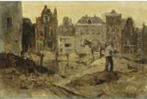 A Building Site (probably The Raadhuisstraat, Amsterdam) by George Hendrik Breitner