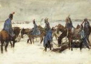 Dutch Light Horse Artillery From The Batavian Republic,1803-1804 by George Hendrik Breitner