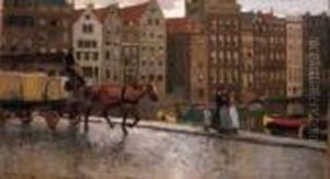 A Working Horse Pulling A Loaded
Wagon On The Prins Hendrikkade,amsterdam, With The Damrak Beyond A Working Horse Pulling A Loaded
Wagon On The Prins Hendrikkade,amsterdam, With The Damrak Beyond