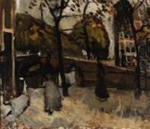 A View Of The Herengracht From The Beulingstraat, Amsterdam by George Hendrik Breitner