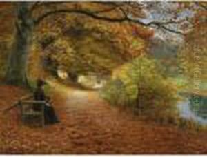 Wooded Path In Autumn