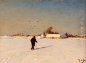 Winter Landscape With Figure