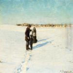 Sunny Winter Day Inthe Outskirts Of The Village