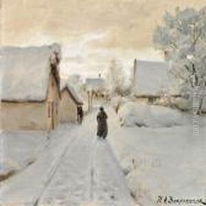 Vinterscenery With Two Persons