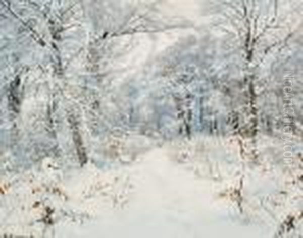 A Winter's Day In The Forest With Newly-fallen Snow - view 1
