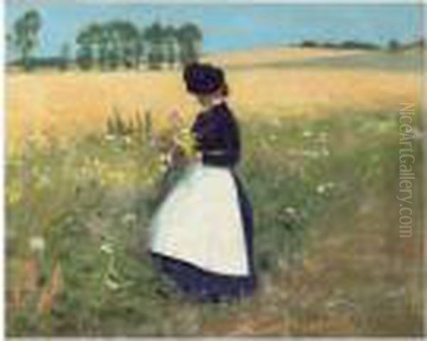 Ung Pige Ved Kornmark (in The Cornfield) - view 1