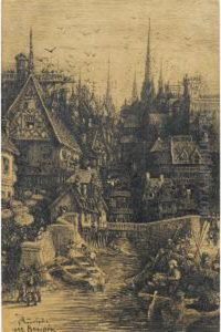 Vue D'une Ville Medievale