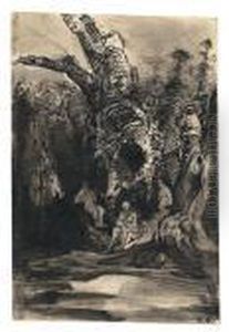 Loth Et Ses Filles by Rodolphe Bresdin
