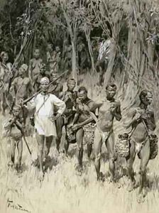 How the white man trades in the Congo State bringing in rubber and hostages by Frederic de Haenen