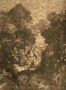Le Bon Samaritain. 1861. by Rodolphe Bresdin