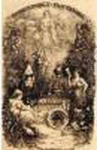 Frontispice De La Revue Fantaisiste.1861. by Rodolphe Bresdin