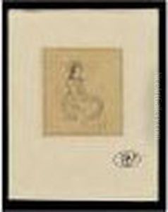 Jeune Femme Assise by Rodolphe Bresdin