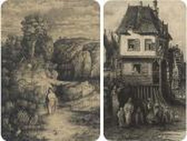Et In Arcadia Ego; And A Busy Continental Street Scene - view 1