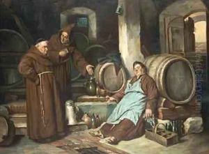 Monks in a cellar Monks in a cellar