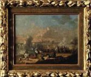 Combat De Cavalerie Pres D'un Fort