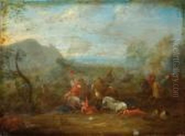 Horsemen In Battle - view 1