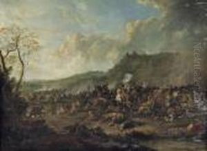 A Cavalry Skirmish Between Turks And Christians