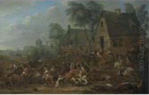Soldiers Looting A Village