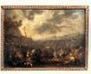 Scene De Bataille by Karel Van Breydel (Le Chevalier)