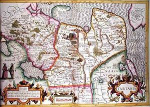 Map of Tartaria from Mercators Atlas by Jodocus Hondius