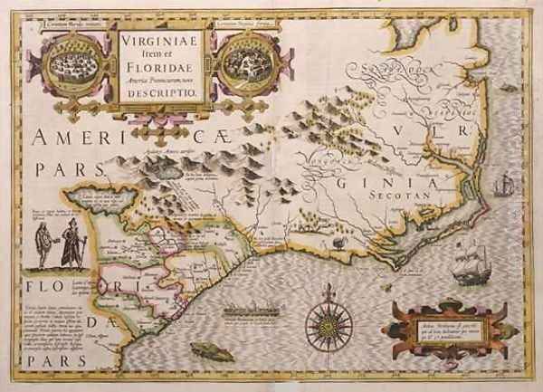 Map of Virginia and Florida - view 1