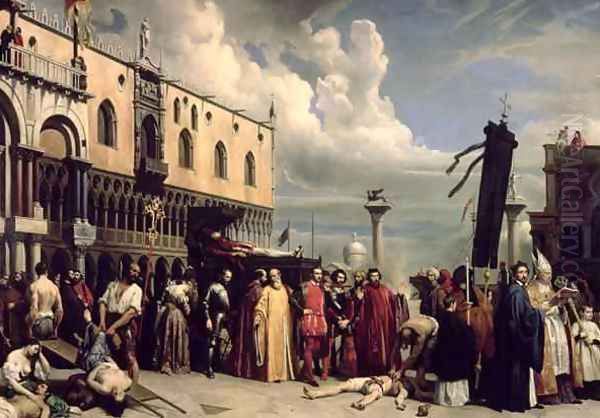 Funerary honours given to Titian who died in Venice in the plague of 1576 - view 1