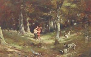 The jester and the shepherdess by Charles Martin Hardie
