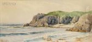 Coastal Cliffs. by Alfred Thompson Bricher