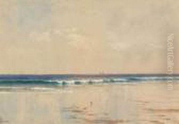 Coastline With Distant Ships - view 1