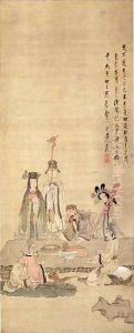 Immortals Celebrating a Birthday by Chen Hongshou