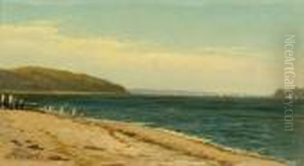 Beach And Bay With Sailboats - view 1