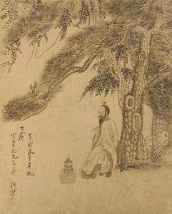 Preparing the Elixir beneath a Pine Qing dynasy by Chen Hongshou