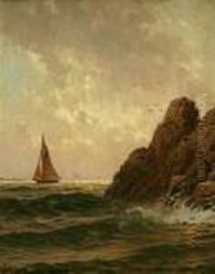 Sailboats Off A Rocky Shore by Alfred Thompson Bricher