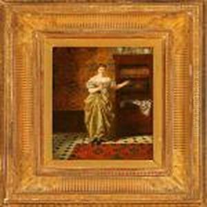 An Elegant Woman At Abuffet by Alfred Thompson Bricher