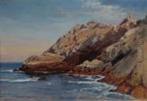 Cliffs, Dana's Island, Manchester-by-the-sea, Massachusetts by Alfred Thompson Bricher