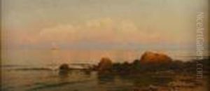 Afterglow, Low Tide,plymouth, Massachusetts by Alfred Thompson Bricher